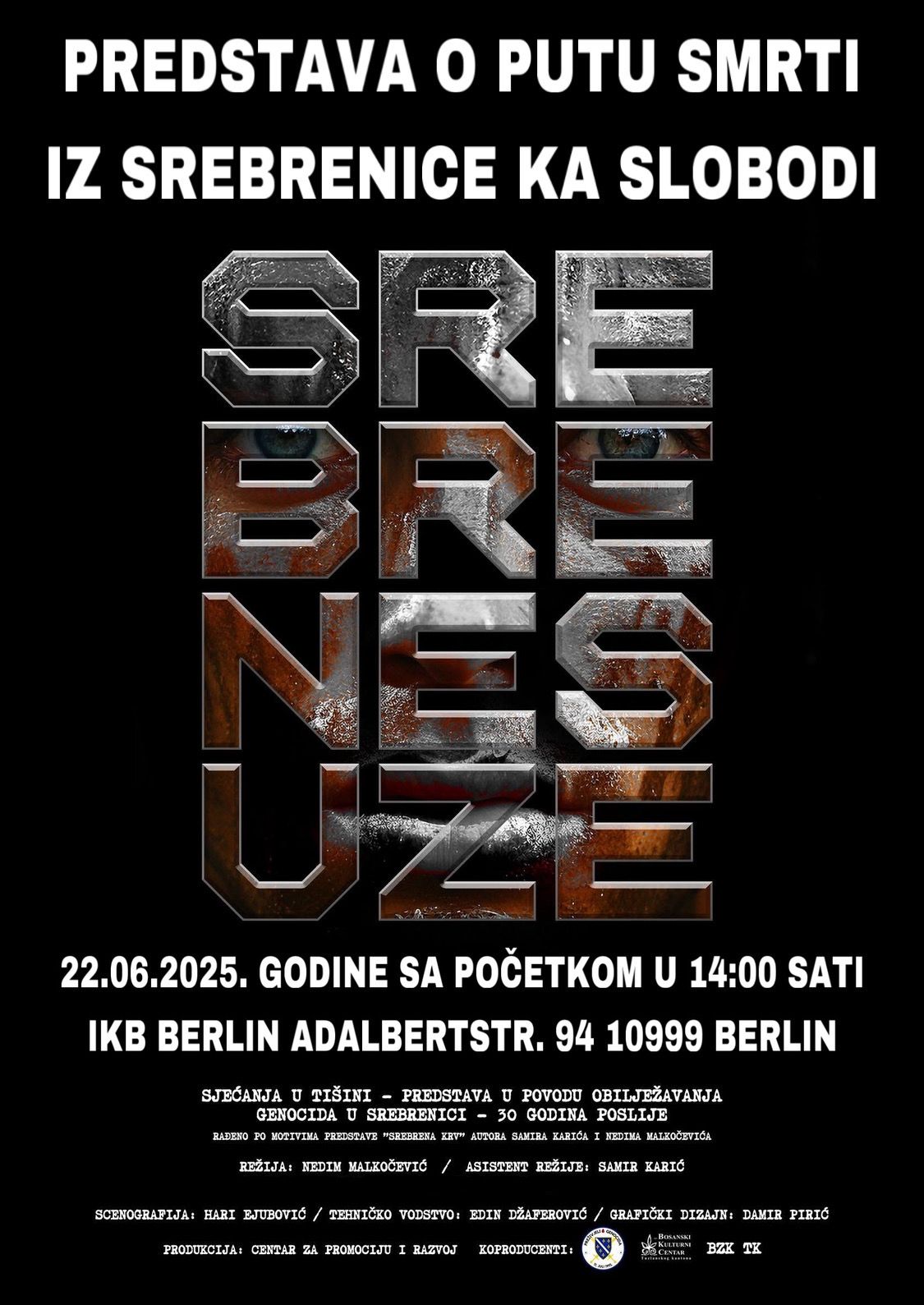 Najavljujemo: Predstava “Srebrene suze” u povodu 30 godina od genocida u Srebrenici