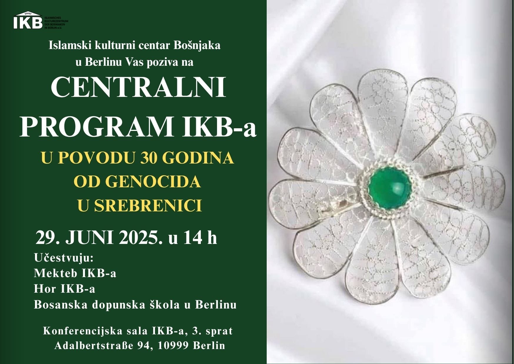 Najava centralnog programa IKB-a povodom obilježavanja 30 godina od genocida u Srebrenici